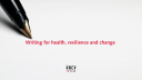 Writing for health banner